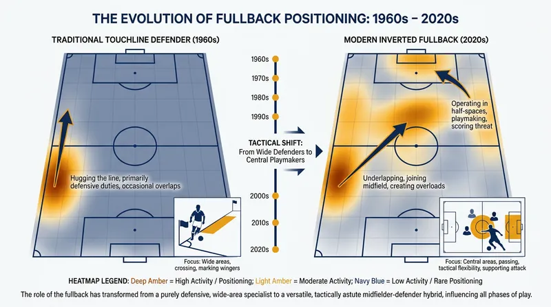 The tactical shift: from hugging the touchline to dominating the central half-spaces.