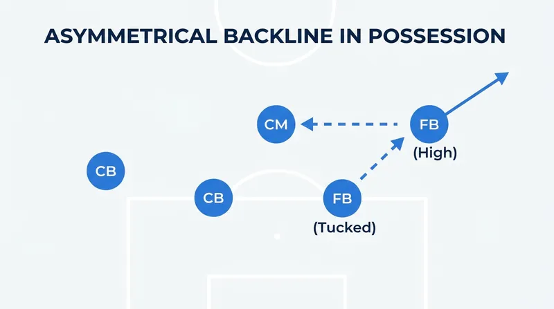 Asymmetrical systems allow teams to attack aggressively while maintaining a solid defensive structure.