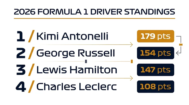 Kimi Antonelli leads the championship, but the gap has narrowed significantly.