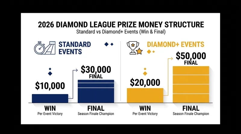 The new Diamond+ structure doubles the financial stakes for athletes in 2026.