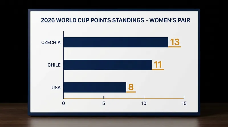 World Cup points standings entering the final regatta in Lucerne.