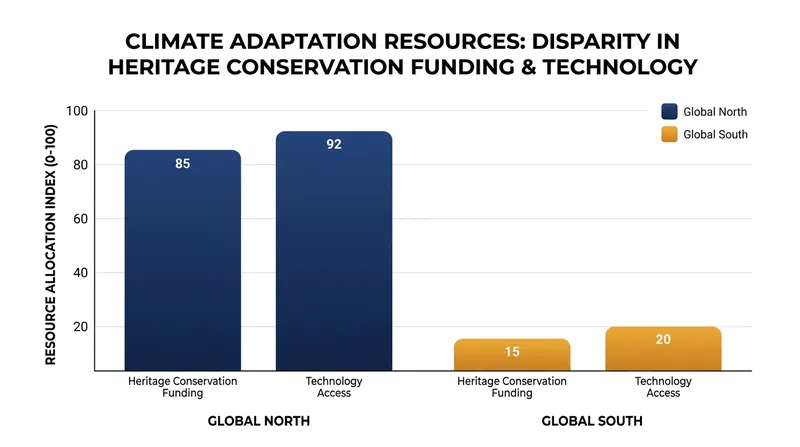 A severe resource divide leaves heritage sites in the Global South disproportionately vulnerable to climate impacts.