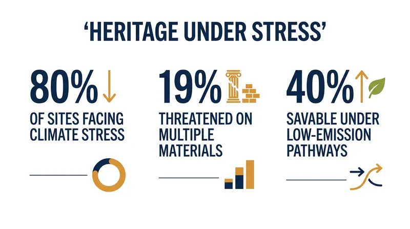 The vast majority of UNESCO World Cultural Heritage sites are currently experiencing harmful climate-induced stress.