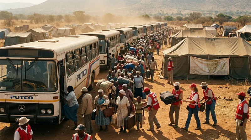 Neighboring African nations have organized emergency bus convoys to rescue their citizens from the violence.