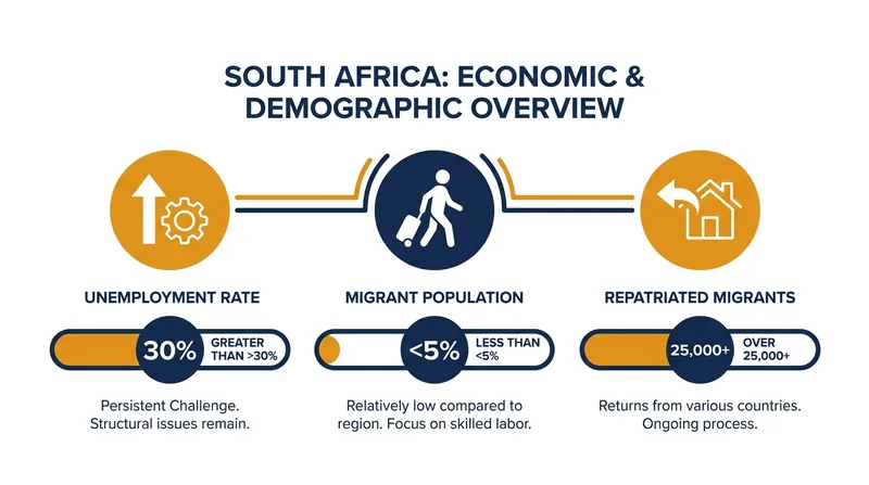 Migrants make up a small fraction of South Africa's population, despite being blamed for the country's severe unemployment.