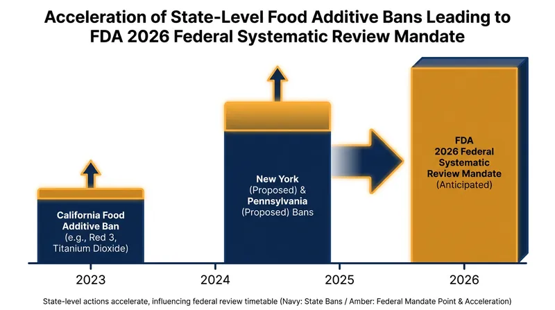 State-level legislation preempted the FDA's federal mandate to ban hazardous food additives.