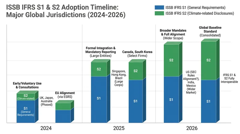 Jurisdictions representing over half of global GDP have integrated the ISSB standards into their domestic regulations.