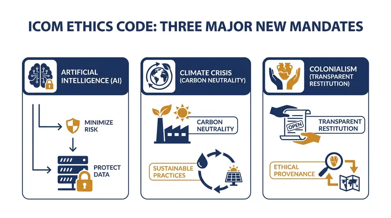 The revised code directly addresses the geopolitical, technological, and environmental crises reshaping the cultural sector.