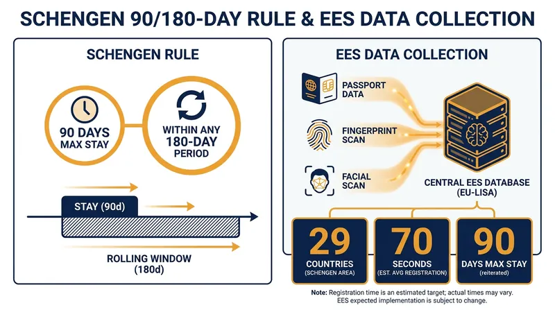 How the Entry/Exit System tracks traveler data and enforces stay limits.