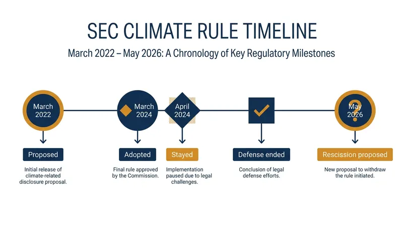 The multi-year saga of the SEC's climate disclosure framework.
