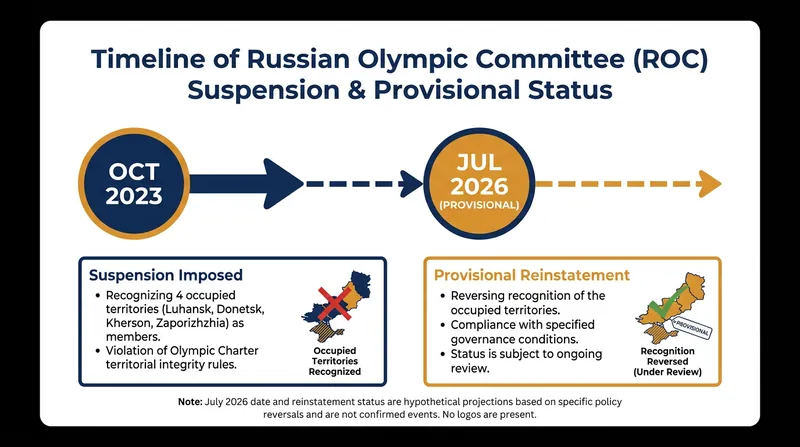 The ROC's suspension was tied specifically to its recognition of sports councils in occupied Ukrainian territories.
