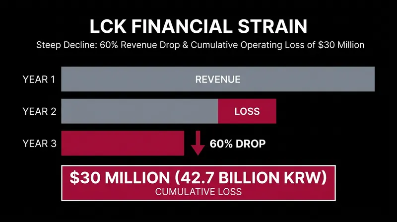 The LCK faced severe financial headwinds prior to the revenue overhaul, accumulating nearly $30 million in losses over three years.