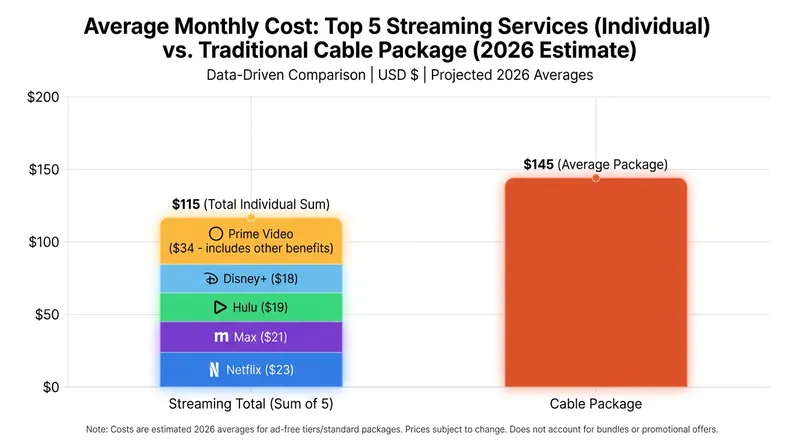 A la carte streaming costs are rapidly approaching the price of legacy cable bundles.