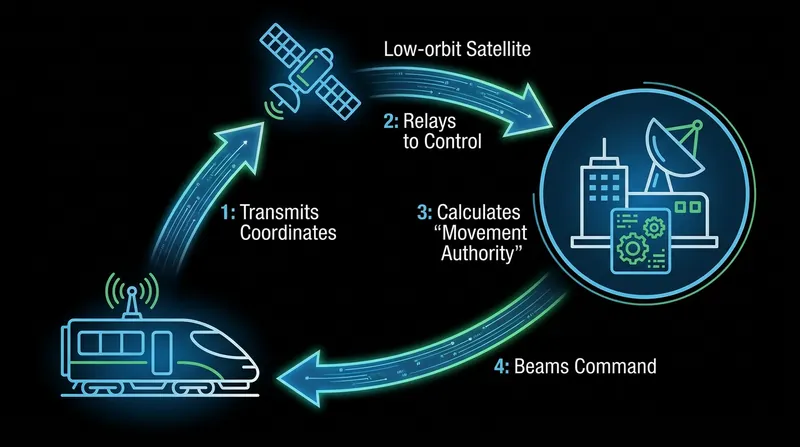 How low-Earth orbit satellites act as the new 'brain' of the railway network.