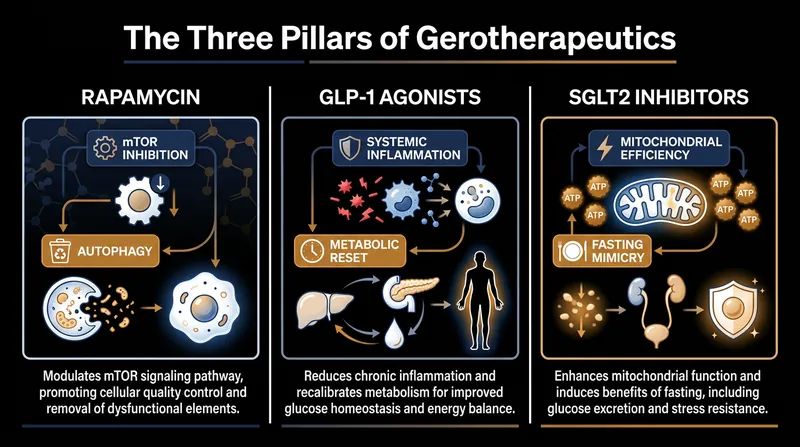 The trial will test three distinct biological pathways known to influence the aging process.