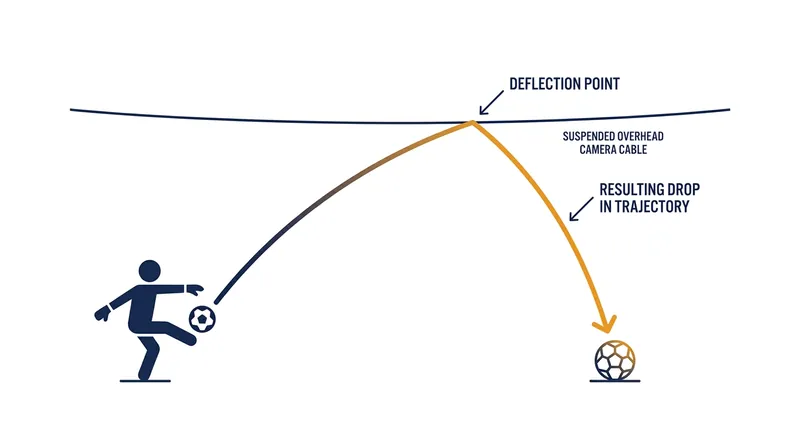 How the overhead camera cable altered the trajectory of the Norwegian clearance.