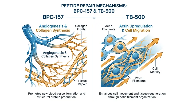 How the 'Wolverine Stack' works at the cellular level to promote tissue repair.