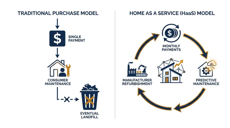 How the Home as a Service (HaaS) model changes the lifecycle of a household appliance.
