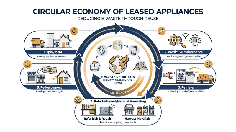 By retaining ownership of the hardware, manufacturers are financially incentivized to build durable, easily repairable machines.