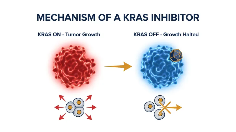 The new drug acts as a molecular wedge, slipping into a cryptic pocket to lock the cancer-driving protein in its inactive state.