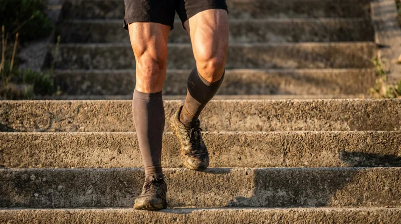 Walking downstairs is a natural eccentric movement that builds strength and improves joint flexibility.
