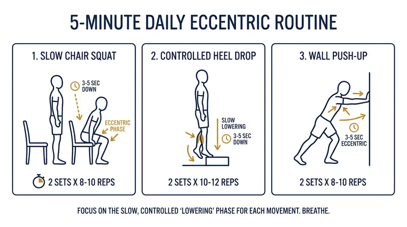 Just five minutes a day of slow, controlled movements can yield significant improvements in muscle strength and mobility.