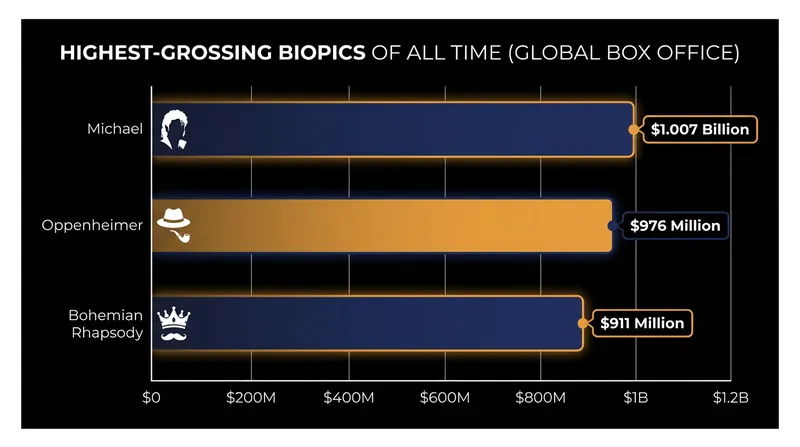 The highest-grossing biographical films in global box office history.