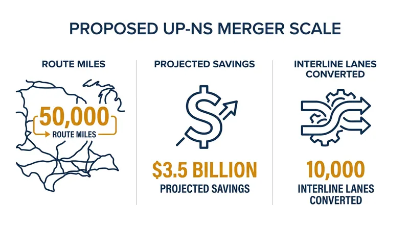 The proposed merger would create a 50,000-mile network connecting the East and West coasts.