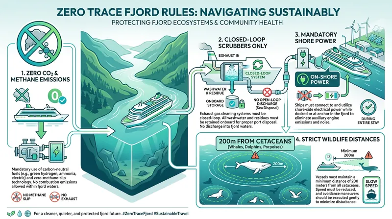 The 2026 mandate is part of a broader 'zero trace' philosophy designed to protect both air quality and marine biodiversity.