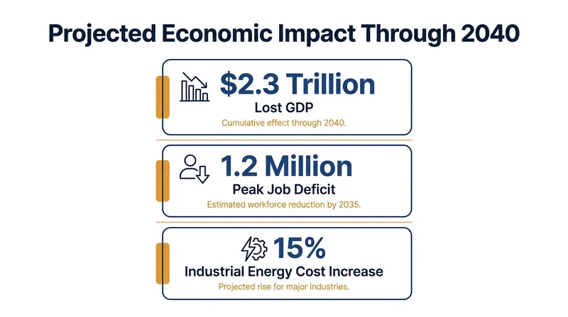 The study projects severe macroeconomic headwinds if current federal restrictions on fossil fuel infrastructure remain in place.