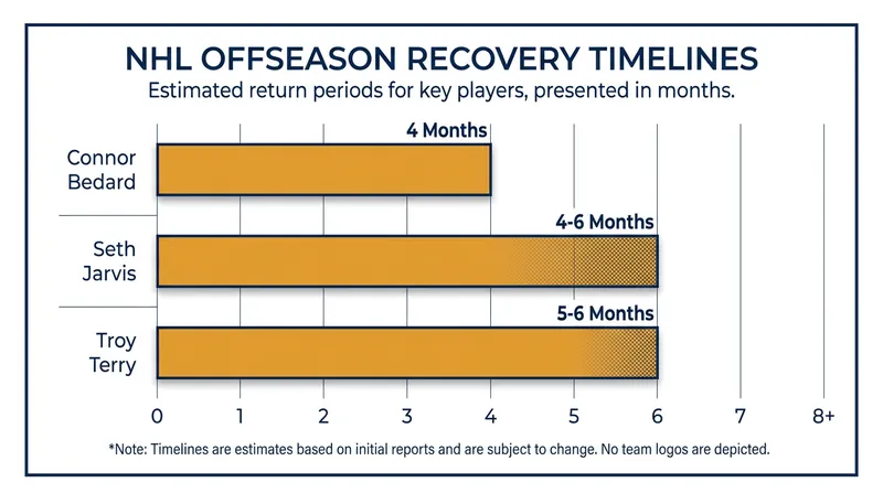 Several NHL stars are facing extended rehabilitation periods that will bleed into the 2026-2027 regular season.