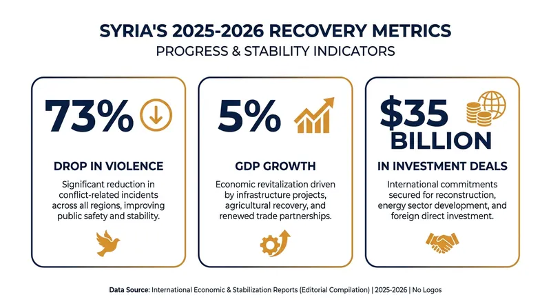 Syria's transition has yielded rapid improvements in both security and economic indicators.