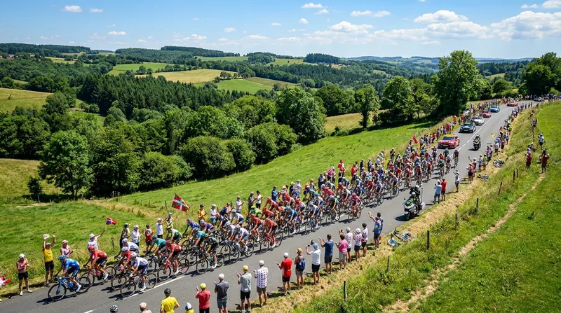 The peloton tackles the chaotic, hilly terrain of Stage 9, where Bernal cemented his top-10 standing.