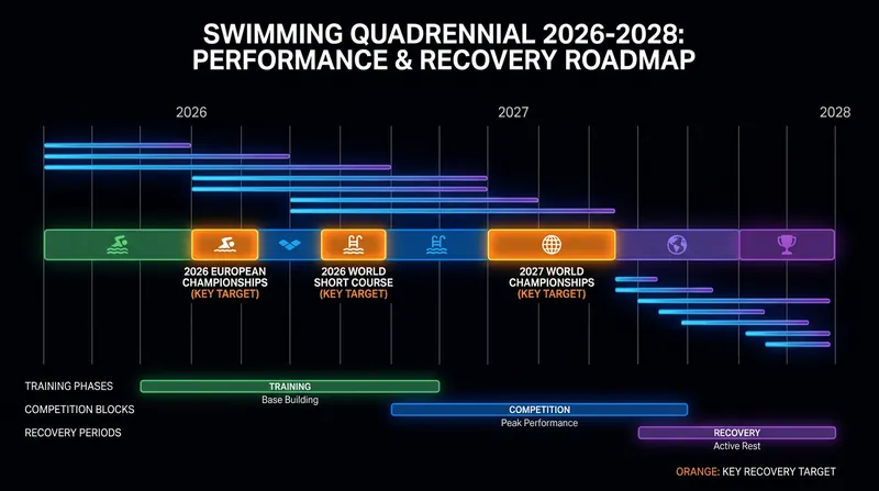 The 2026-2028 quadrennial allows swimmers to prioritize recovery ahead of the Los Angeles Olympics.