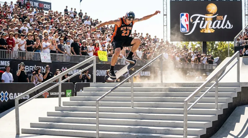 Huston embraced the hometown crowd in Northern California, marking his first competition near his native Davis.