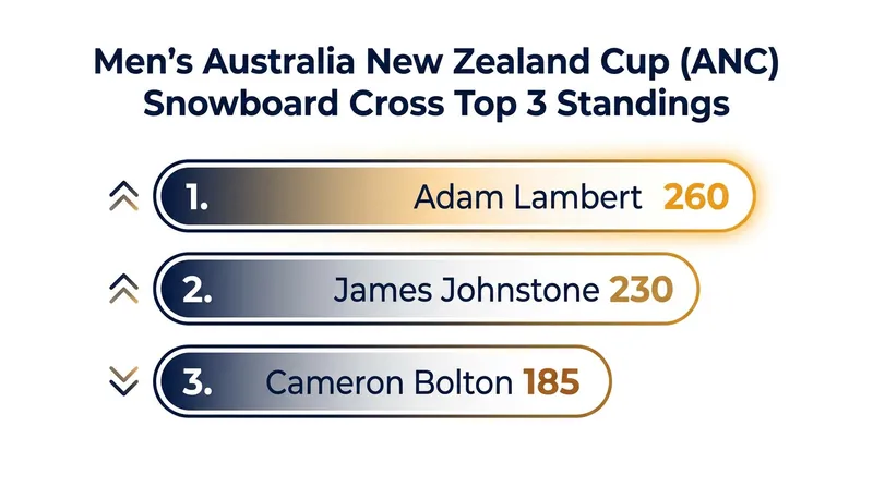 Current Men's ANC Snowboard Cross Leaders