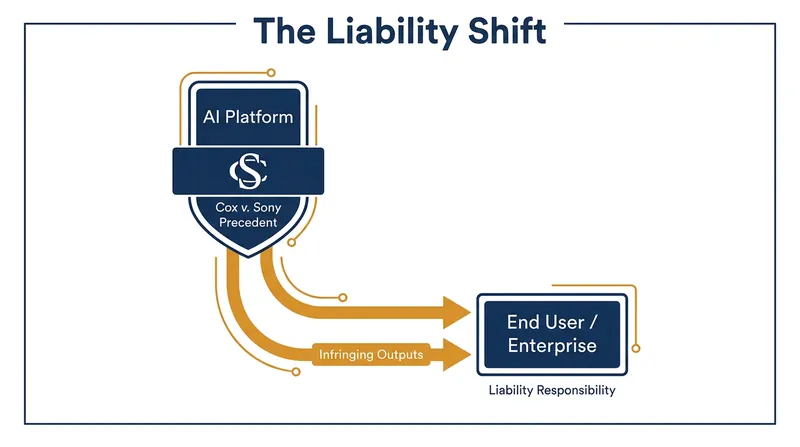 The Cox decision shields platforms from secondary liability, shifting the legal burden to end-users.