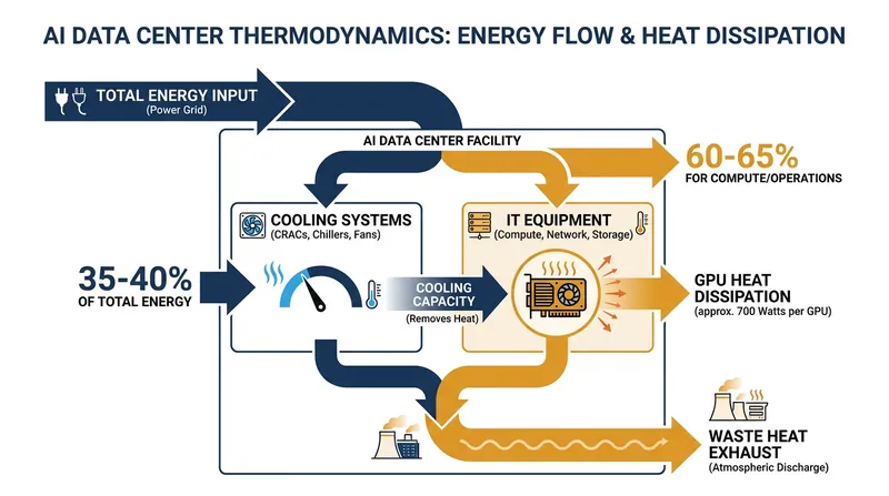 The thermodynamic challenge of scaling artificial intelligence.