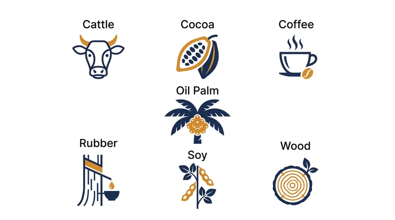 The regulation covers seven primary commodities and their downstream derived products.