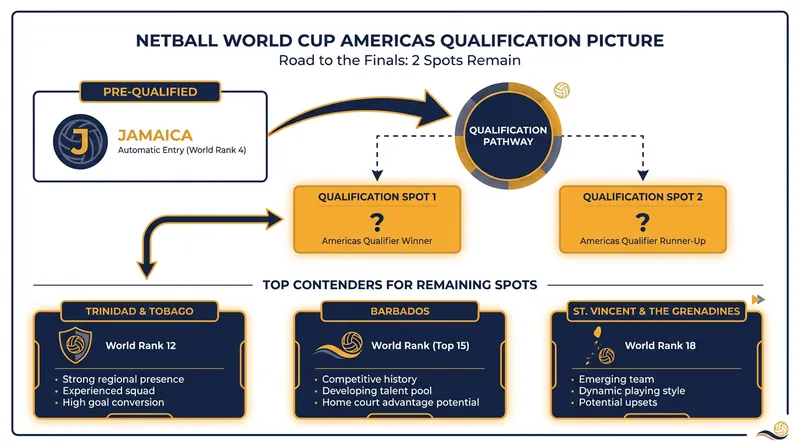 The race for the final two Americas spots at the 2027 Netball World Cup.