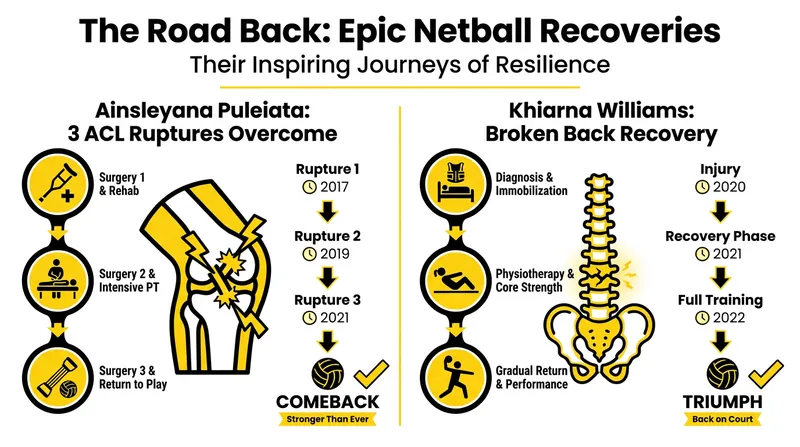 The Pulse duo have overcome some of the most severe injuries in modern netball.