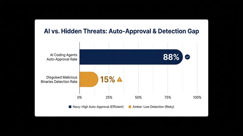 Autonomous modes are designed to reduce user friction, but they can be spoofed by matching real-looking source files with malicious binaries.