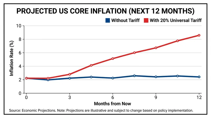 Economists projected the universal tariff would have significantly accelerated consumer inflation.