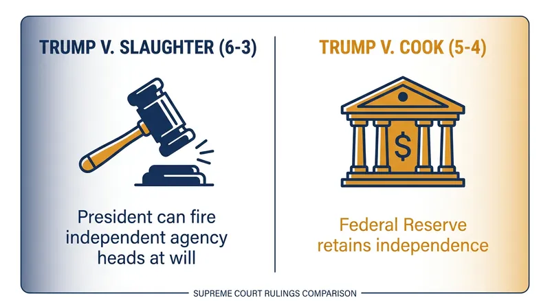 The Court struck down removal protections for most agencies, but carved out an exception for the Federal Reserve.