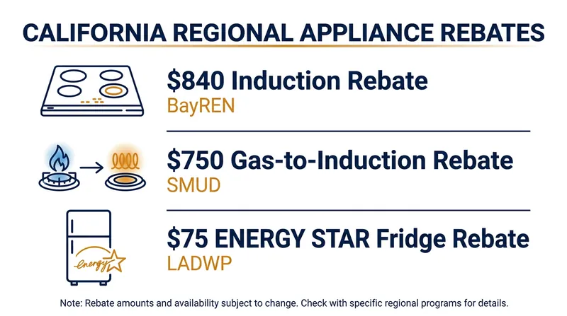 Regional utility rebates can significantly offset the cost of high-efficiency appliance upgrades.