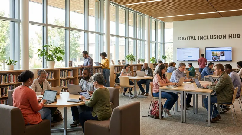 Advocates are pushing for libraries to serve as digital inclusion hubs to help communities navigate the AI transition.