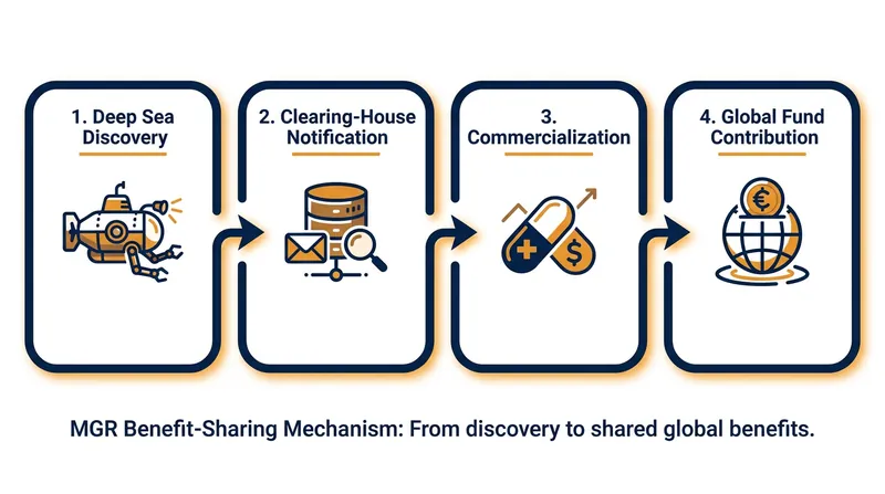 How the treaty mandates the sharing of profits derived from high-seas genetic discoveries.