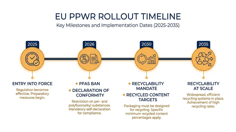 The phased implementation of the PPWR requires immediate action ahead of the 2030 targets.