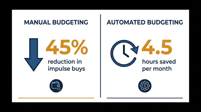 The core trade-off between budgeting systems pits psychological friction against time-saving efficiency.