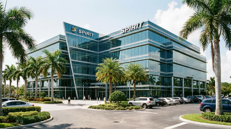 Spirit's corporate campus in Dania Beach, Florida, is scheduled to be auctioned on July 22.